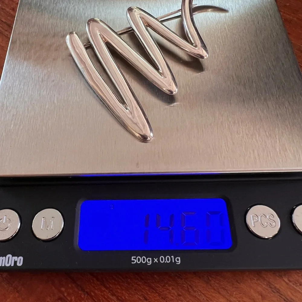 Tiffany & Co. Silver Zigzag Brooch - Picture 7 of 7